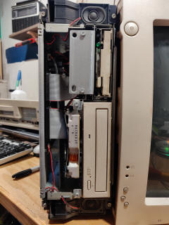 Front of machine with drive bay trim removed