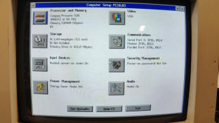 Compaq BIOS config menu