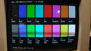 Compaq BIOS basic color test