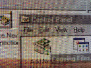Extreme closeup on CRT