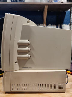 Side view of the machine