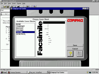 Fax cover sheet