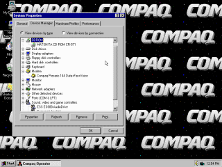 Windows 95 device manager