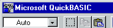 QuickBASIC title bar