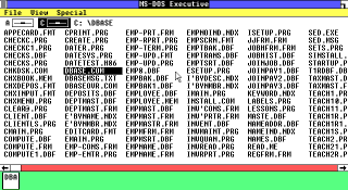 Windows 1.0 with dBase minimized