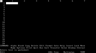 Multiplan 4 running in fullscreen