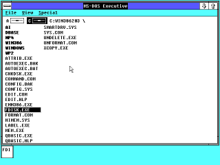 Windows/286 with an app minimized