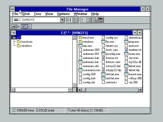 WFW 3.11 File Manager