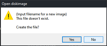 Open diskimage error